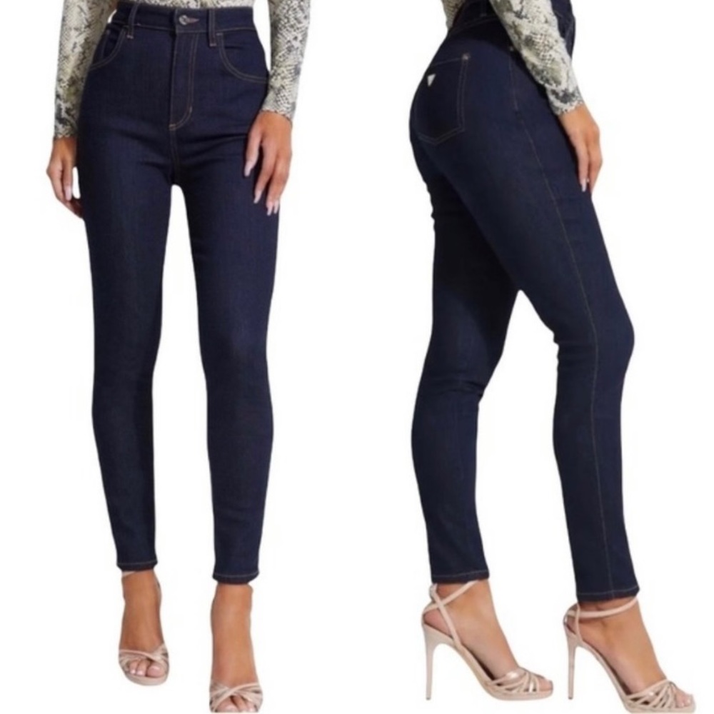 Guess Dark blue high rise skinny jeans